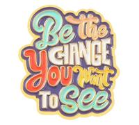 Funny Enamel Pin "I Am Beautiful" - Quote Lapel Pin for Clothes, Klein, Non-precious metal