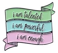 Funny Enamel Pin "I Am Beautiful" - Quote Lapel Pin for Clothes, Klein, Non-precious metal