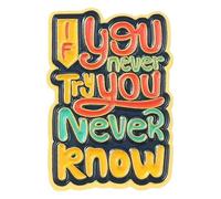 Funny Enamel Pin "I Am Beautiful" - Quote Lapel Pin for Clothes, Klein, Non-precious metal