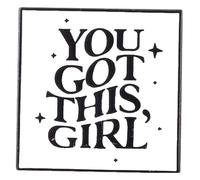 Funny Enamel Pin "I Am Beautiful" - Quote Lapel Pin for Clothes, Klein, Non-precious metal