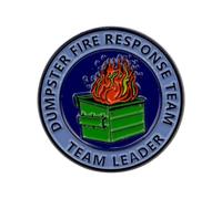 Funny Enamel Pins,Dumpster Fire Response Team Brooch Pin,Metal Pin Badge for for Lanyards Bags Backpack Clothes Work,Colleagues Gift for Christmas Birthday