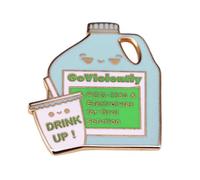 Funny Enamel Pins Medical Themed Brooch Badge GoViolently Electrolytes for Oral Solution Hard Lapel Pins Medicine Pharmacist Personalised Clothing Accessories Medical Student Graduation Memorial Gift