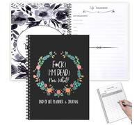 Funny End of Life Planner UK,Sorry It's Your Problem Now Because I'm Dead,Guided Arrangements Organizer,Im Dead Now What Planner 2025 Wall Calendars For Possessions,Business Affairs (Colorful)