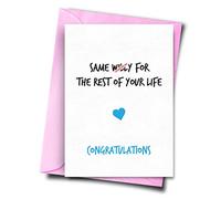 Funny Engagement Card, Same W*lly For The Rest Of Your Life, Marriage Day Card, Anniversary Cards For, Boyfriend, Girlfriend, Husband,