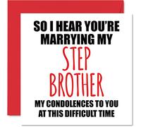 Funny Engagement Cards for Couples - About To Marry My Step Brother - Congratulations Happy Engagement Gifts, Joke Congrats Card, 145mm Banter Wedding Marriage Greeting Cards