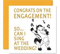 Funny Engagement Cards for Couples - Sing At The Wedding - Congratulations Happy Engagement Gifts, Joke Congrats Card, 145mm Banter Wedding Marriage Greeting Cards for Fiance Fiancee