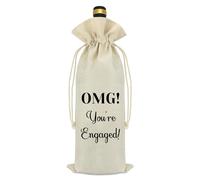 Funny Engagement Gift Decorations Wine Bag Bride to Be Gift Bridal Shower Gift for Her Newly Engaged Gift Bachelorette Party Gift Wedding Gift for Couple Wine Gift Bag With Drawstring Wine Bottle Bag