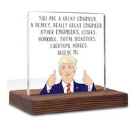 Funny Engineer Gifts for Women, Men, Engineer Gag Gifts, Engineer Humor Gifts, Engineer Office Desk Decorative Signs Plaques ABC61