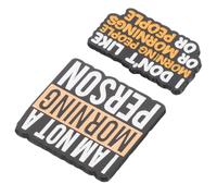 Funny English Brooch Pins 2pcs Zinc Alloy Orange Decorative Badge