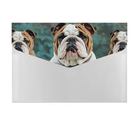 Funny English Bulldog File Folder 6-Pocket, Waterproof Accordion File Organizer with Snap Closure, Expanding Document Holder for Office, Home