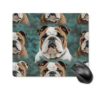 Funny English Bulldog Mouse Pad - Non-Slip Rubber Base Ultra-Thin Desk Mat Waterproof & Portable Mousepad for Gaming, Office, Design 18 * 22cm