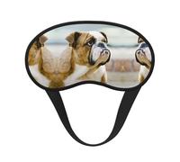 Funny English Bulldog Polyester Sleep Mask,Light Blocking Sleep Eye Mask,Night Sleeping Mask, Eye Blinder