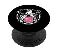 Funny English Bulldog Portrait dog mom dogs PopSockets Adhesive PopGrip