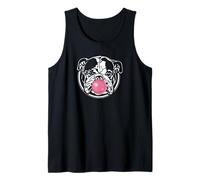 Funny English Bulldog Portrait Dog mom Dogs Tank Top