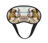 Funny English Bulldog Print Adjustable Eye Cover for Sleeping, Comfortable, Pressure-Free and Breathable Sleeping Masks