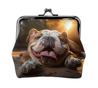 Funny English Bulldog Print Change Purse Women's Coin Purse Small Pouches with Kiss Lock,for Coins Cards Small Items