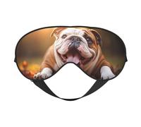 Funny English Bulldog Print Eye Mask,Silk-Like Sleep Mask,Night Sleeping Mask for Men Women,for Sleep Relaxation
