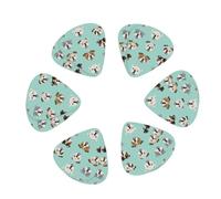 Funny English Bulldog print Guitar Picks 12PCS Mixed Gauges(0.46/0.71/0.96mm) with Case, for Guitar/Ukulele