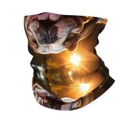 Funny English Bulldog Print Headband Neck Gaiter Head Wrap Headwear