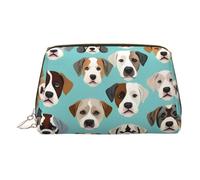 Funny English Bulldog Print Small Makeup Bag, Cosmetic Pouch with Wide Zipper, Travel Makeup Organizer for Women
