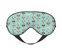 Funny English Bulldog Print Soft Eye Mask Lightweight Sleep Aid Breathable Blackout Travel Nap Yoga Meditation