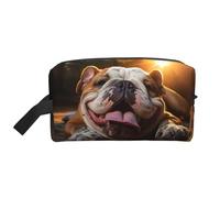 Funny English Bulldog Print Travel Organizer Toiletry Bag Cosmetic Bags Wash Bag for Men Women,for Travel Gym Daily