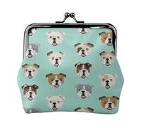 Funny English Bulldog Printing Coin Purse, Lightweight Minimalist Wallet For Music Festivals And Concerts, Black, One Size