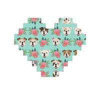Funny English Dog Print Building Brick Puzzles, Family Keepsake Romantic Home Decor Anniversary Birthday Gifts