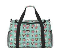 Funny English Dog Print Travel Companion Duffle Bag Weekender Bag Sport Gym Bag for Women Men