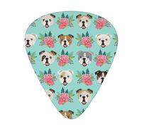 Funny English Dog Professional Guitar Picks Set 12 PCS ABS Material Thin Medium Heavy with Storage Box for Guitar Ukulele