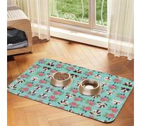 Funny English Dogprint Pet Absorbent Leather Tablecloth,Wipe Clean Quick Dry,Food Mat For Small Animals