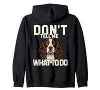 Funny English Springer Spaniel Dog Lover Design Zip Hoodie