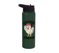 Funny English Teacher Grammar Matters Stop Scaring Chickens Stainless Steel Insulated Water Bottle