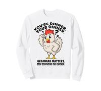 Funny English Teacher Grammar Matters Stop Scaring Chickens Sweatshirt