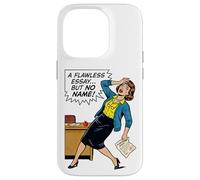 Funny English Teacher Retro Pop Art No Name Essay Grading Case for iPhone 14 Pro