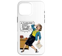 Funny English Teacher Retro Pop Art No Name Essay Grading Case for iPhone 16 Pro Max