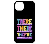Funny English Teacher There Their They're Grammar Design Case for iPhone 14 Plus