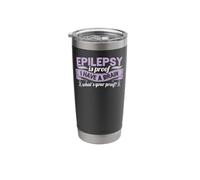 Funny Epilepsy Awareness is Proof I Have A Brain Ribbon Stainless Steel Insulated Tumbler