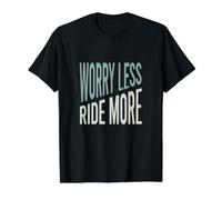 Funny Equestrian Worry Less Ride More Value Graphic T-Shirt, Men, Black, L