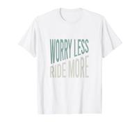 Funny Equestrian Worry Less Ride More Value Graphic T-Shirt, Men, White, XL