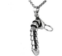 Funny Erectable Pendant, Fun Stand Up Pendants Ornaments, Funny Ornament Hanging Pendant, Human Organ Modeling Necklace Male Reproductive Organ Modeling Necklace for Punk Men Women (Sliver)