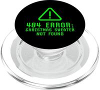 Funny Error 404 Christmas Sweater Not Found Geek Nerd Ugly PopSockets PopGrip for MagSafe