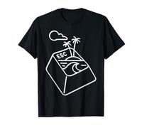 Funny Escape Key to Paradise IT Tech Humor & Vacation T-Shirt
