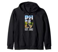 Funny Est 1682 Pennsylvania Philadelphia Zip Hoodie