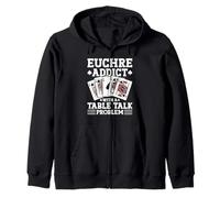 Funny Euchre Table Talk Euchre Card Game Zip Hoodie