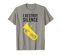 Funny Euphonium T-Shirt I destroy silence, concert band gift T-Shirt