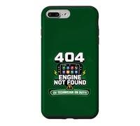 Funny EV Car 404 error Engine not found Technician on duty Case for iPhone 7 Plus/8 Plus