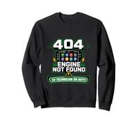 Funny EV Car 404 error Engine not found Technician on duty Sweatshirt