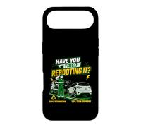 Funny EV Mechanic with laptop Have you tried rebooting it? Case for iPhone Air