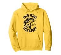 Funny Even Jesus Had a Fish Story Fishing Faith Design Pullover Hoodie